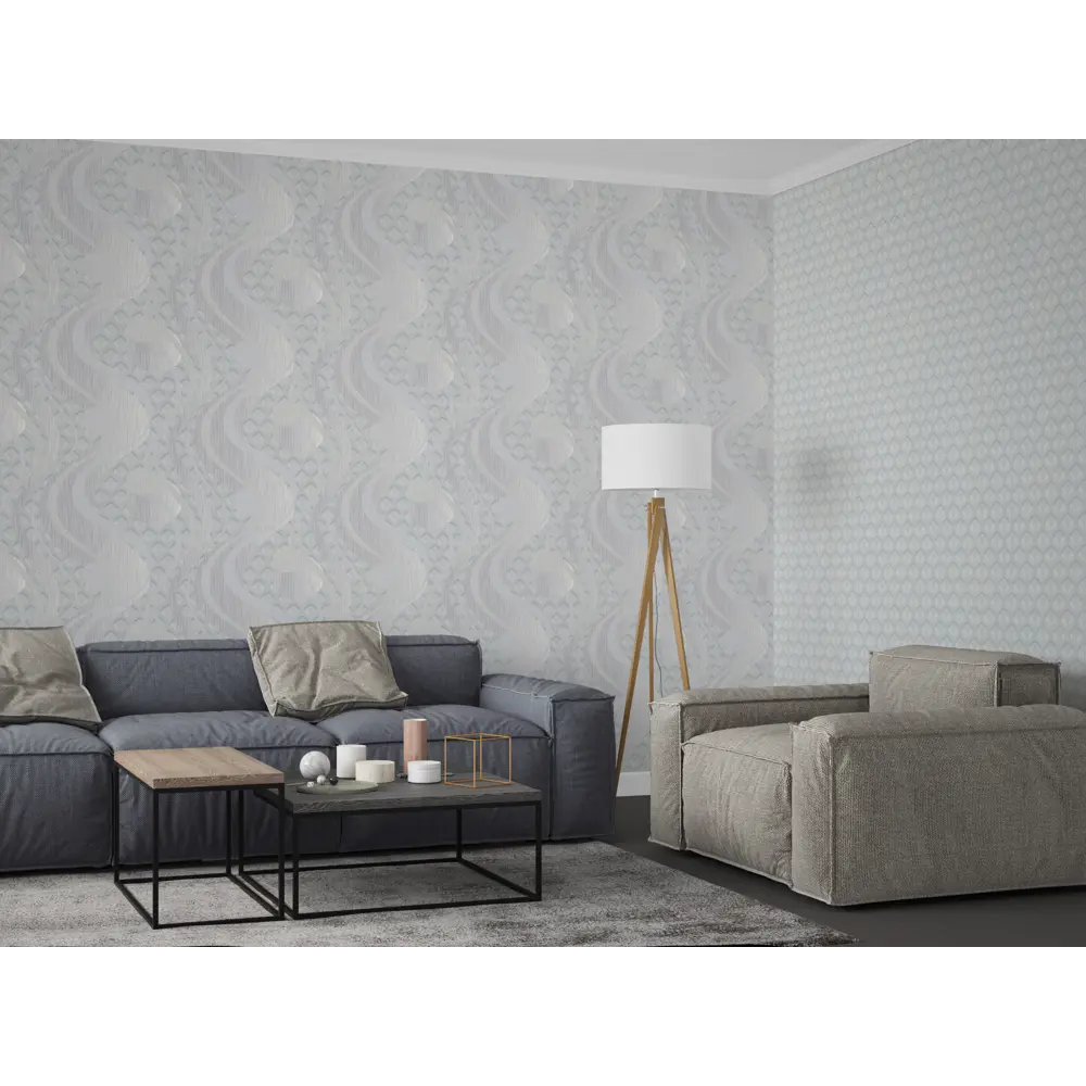 Обои флизелиновые Vog Collection Перья голубые 1.06 м VV71163-46 STLM-2143713 - Вид №3