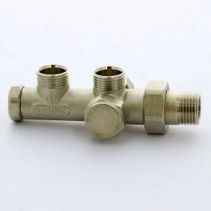 Узел радиаторный обжим-НН с разъемным соединением для двухтрубной системы разводки в стену TIEMME 1/2"-M24х19