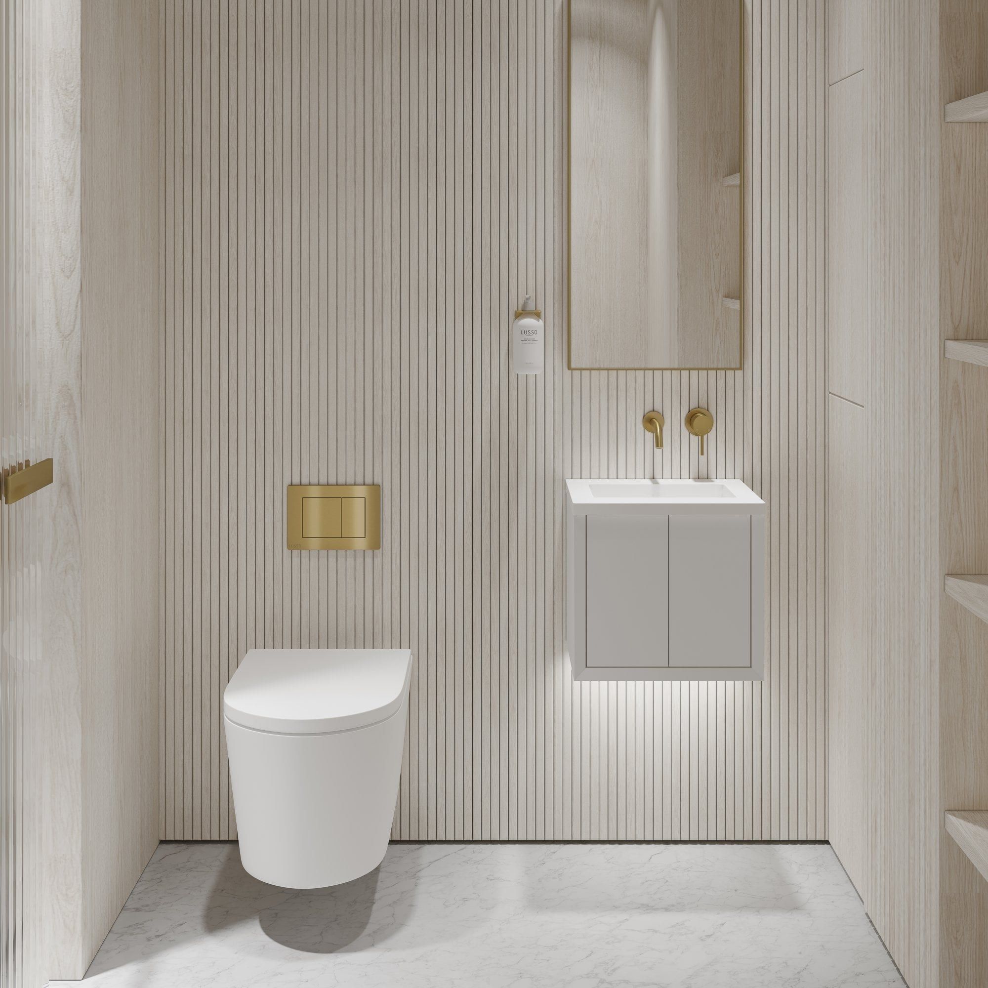 Одинарный умывальник из смолы со встроенным умывальником LUSSO Volini ARCH-00130849 - Вид №13