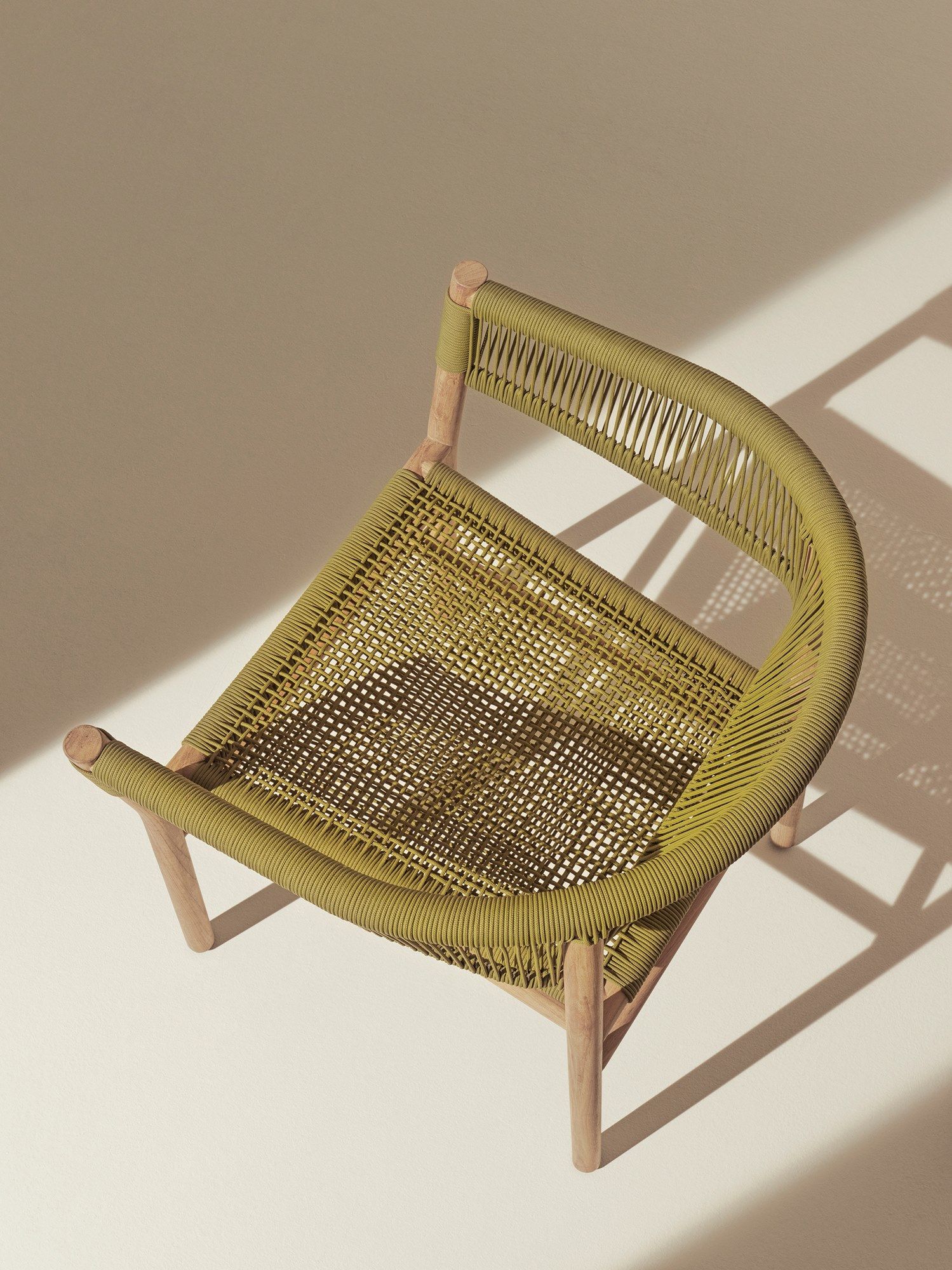 Штабелируемый садовый стул из тика и веревки Ethimo ARCH-00103677 - Вид №14