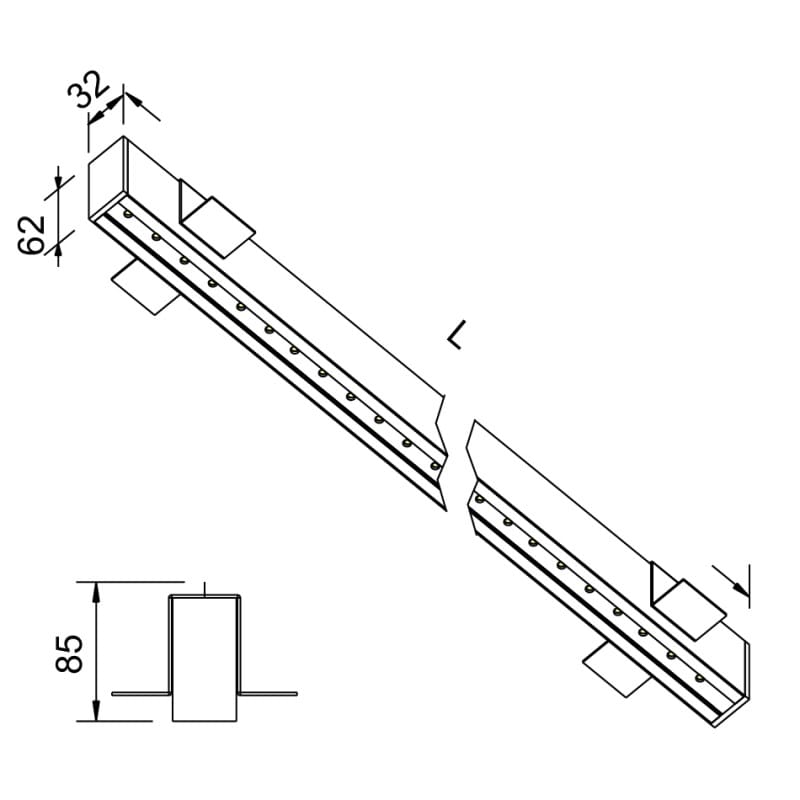 Утопленный экструдированный алюминиевый потолочный светильник Lucifero's мини-файл ARCH-00035421 - Вид №12