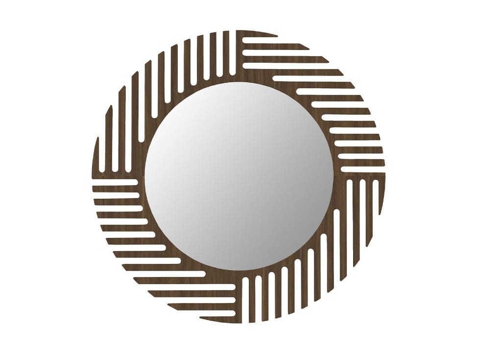 Круглый деревянный шпон стены зеркало с рамкой ROCHE BOBOIS VEKTOR ARCH-00081025 - Вид №1