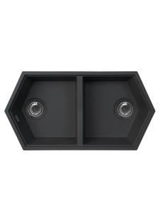 92704792 Кухонная мойка KitKraken Gulf Graphite K-850.2B.7024 85х44.4, Матовый Графит Кварц STLM-0535094 KIT KRAKEN