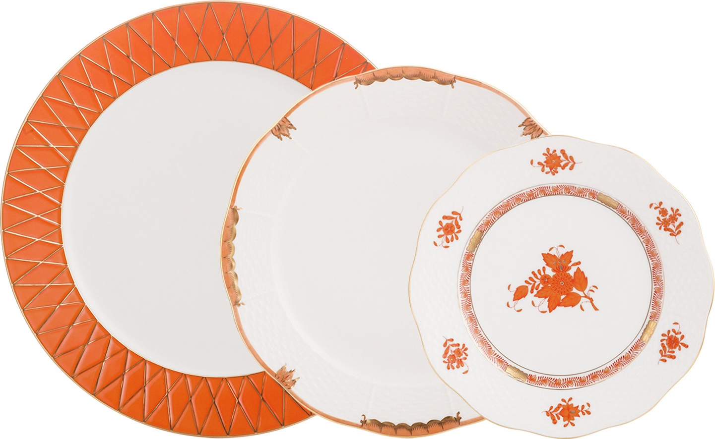 10659620 Herend Сервиз Herend "Аппони оранжевый" (Mix&Match) 6/18 Фарфор 