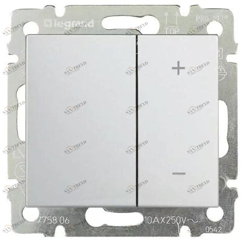 Светорегулятор (диммер) Legrand Valena нажимной 600W белый 2471