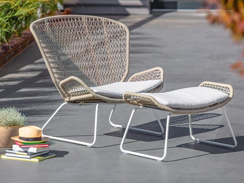 FISCHER MÖBEL Алюминиевое садовое кресло Sled Relax с подлокотниками Wing light 2754 - Вид №1