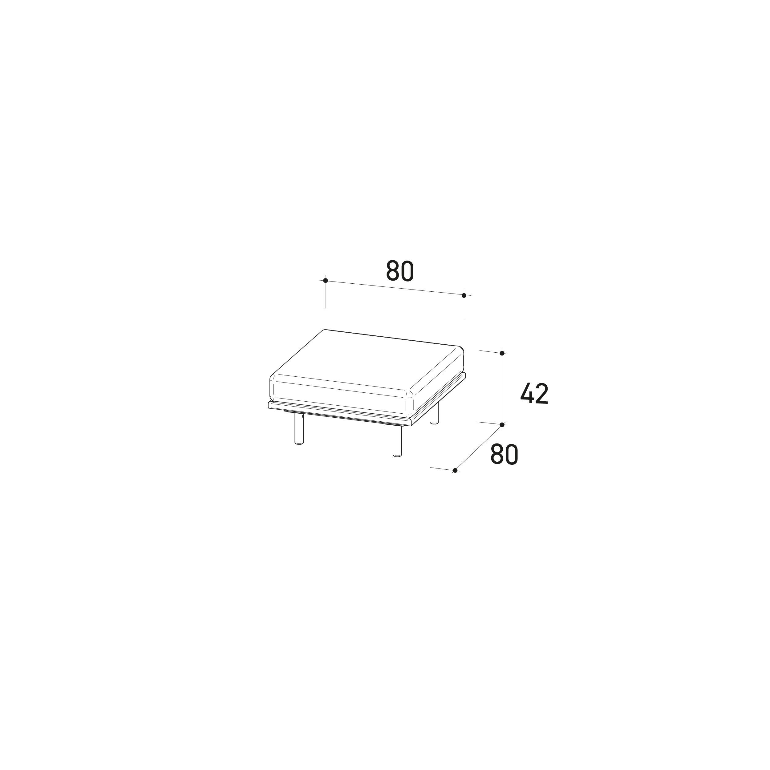 Ткань квадратный сад пуфик Varaschin Эмма Кросс ARCH-00127455 - Вид №5
