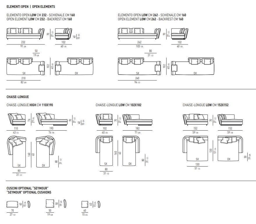 Ткань диван Minotti SEYMOUR ARCH-00040433 - Вид №16