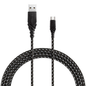 500186 Кабель "NyloGlitz Micro-Usb", 1,5 м, черный EnergEA