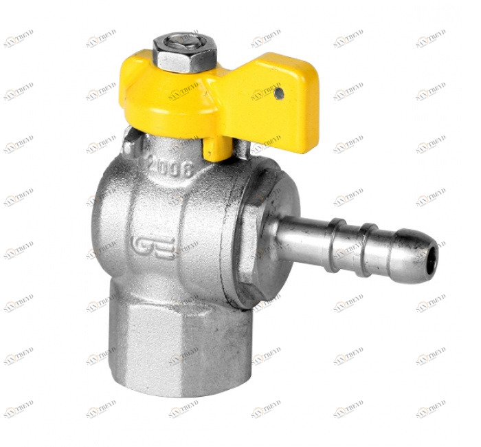 GENEBRE 3575 04 Угловой шаровой кран для газа, F-шланговое соединение 