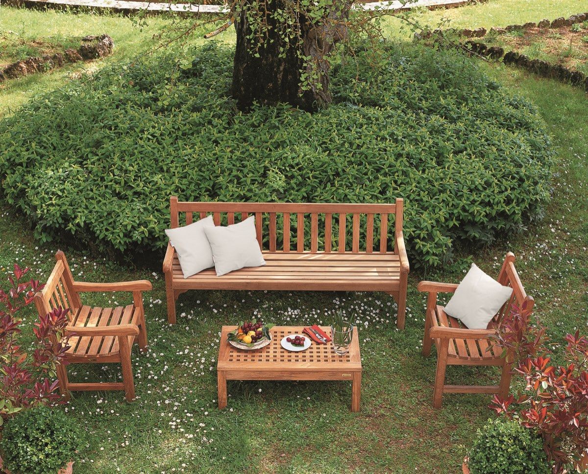 Садовая скамейка из тикового дерева с подлокотниками Unopiù Chelsea ARCH-00071320 - Вид №8