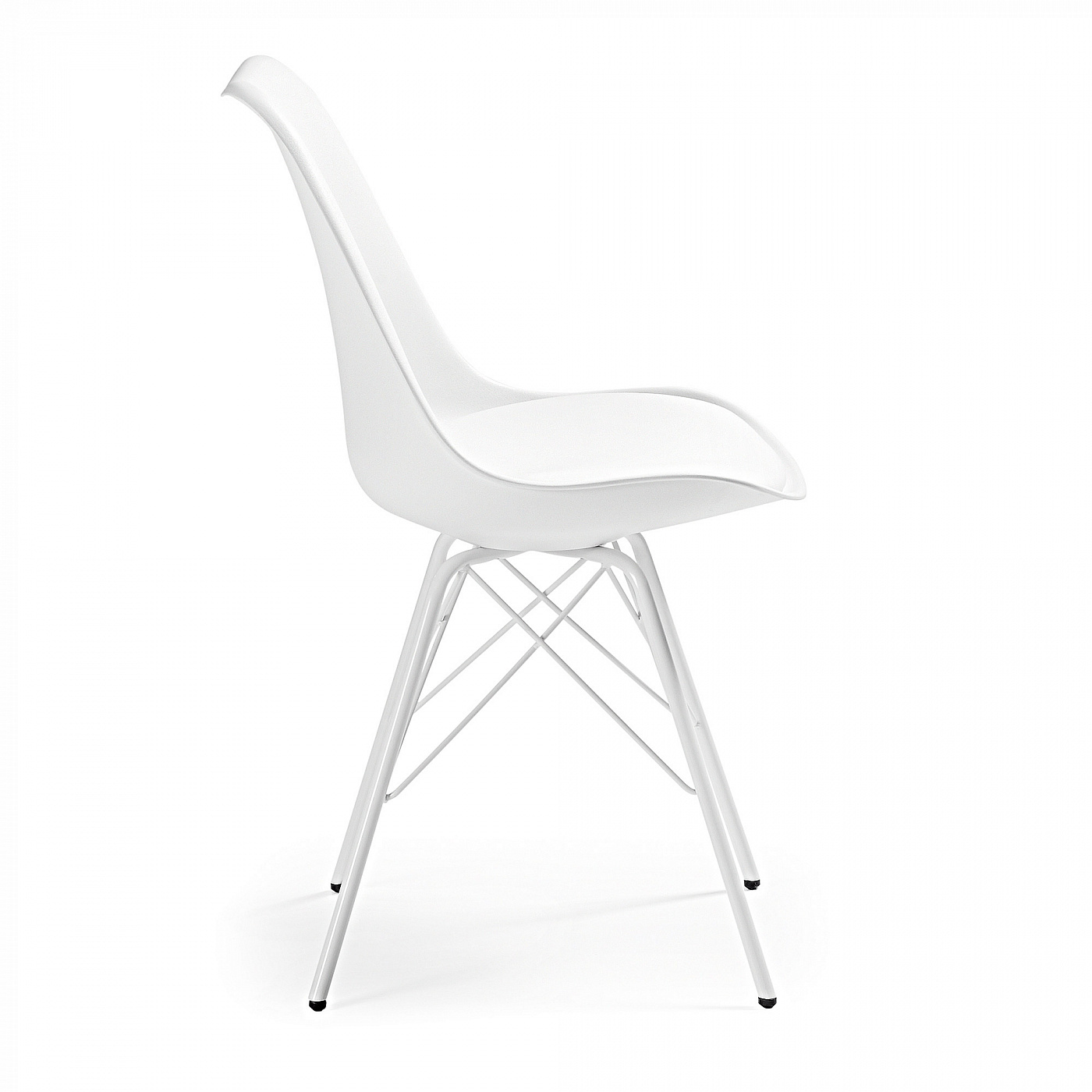 045610 Cтул белый с металлическими ножками La Forma Lars - Вид №4