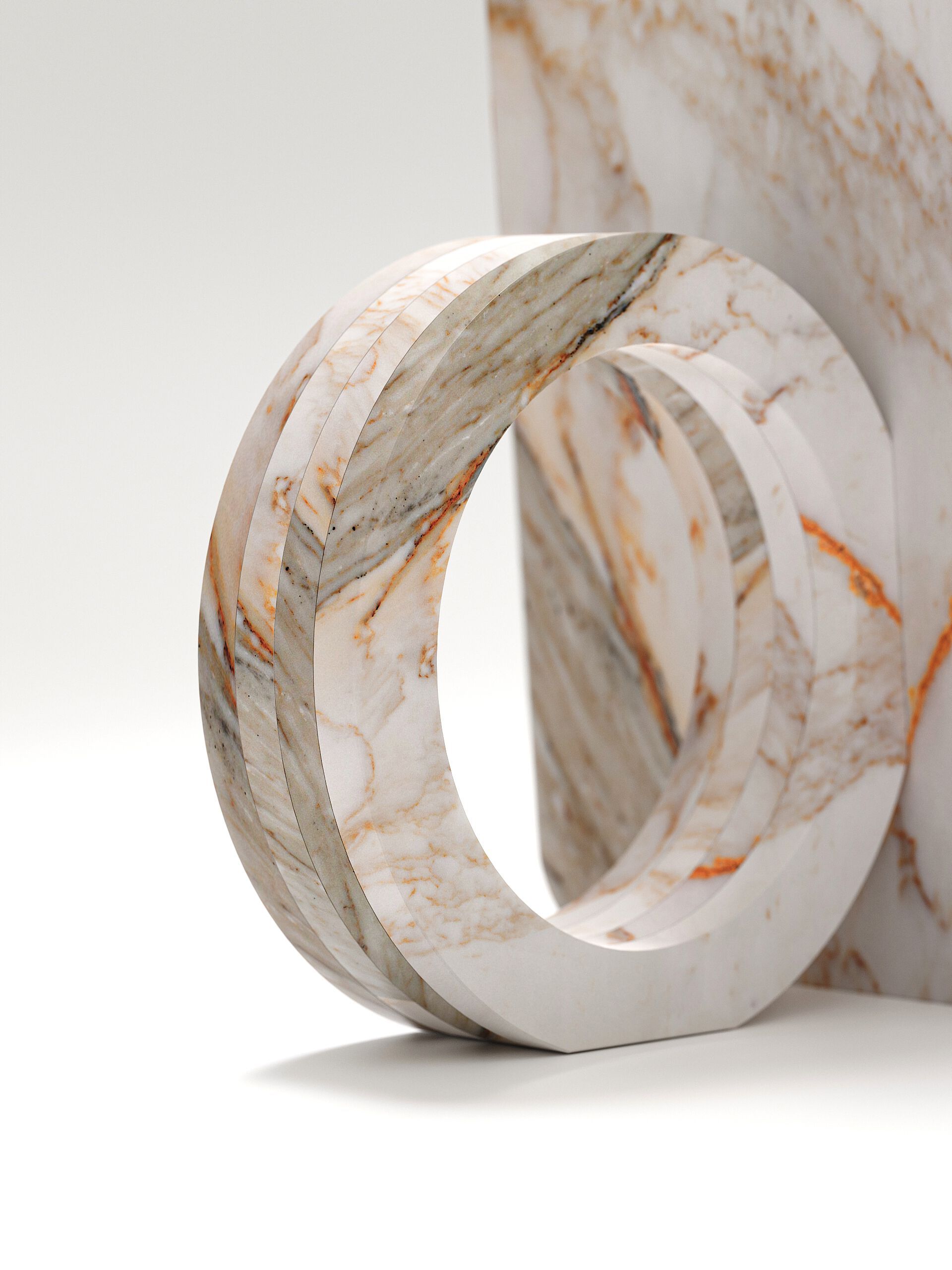 Мраморное напольное зеркало Calacatta Pistore Marmi кольцо ARCH-00109018 - Вид №4