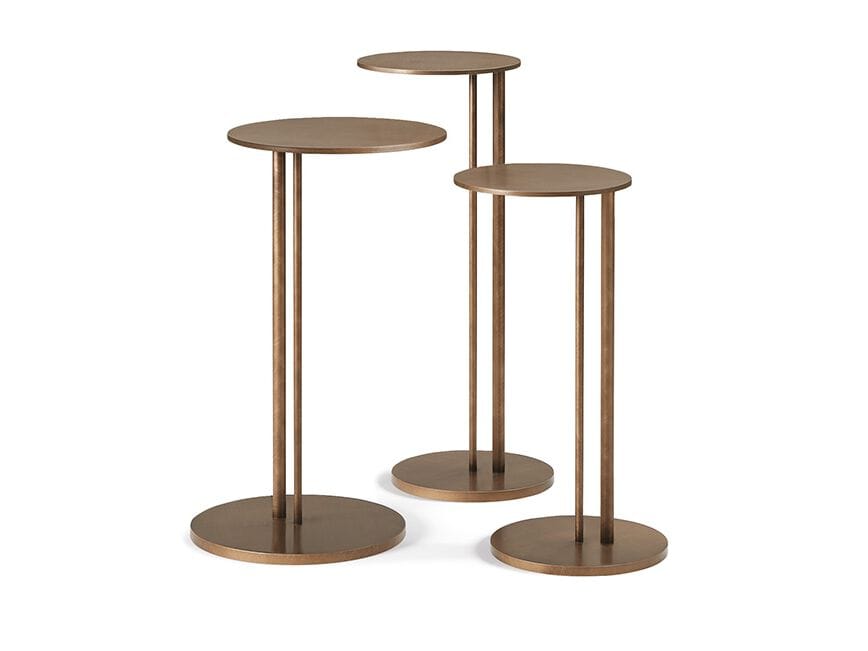 Круглый стальной журнальный столик Cattelan italia STING BRUSHED ARCH-00023117