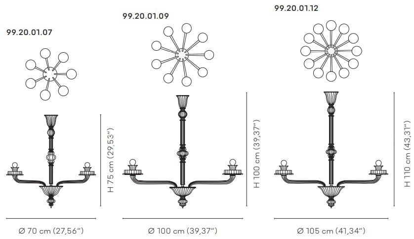 Подвесной светильник из дутого стекла VENINI фиолетовый ARCH-00066118 - Вид №2