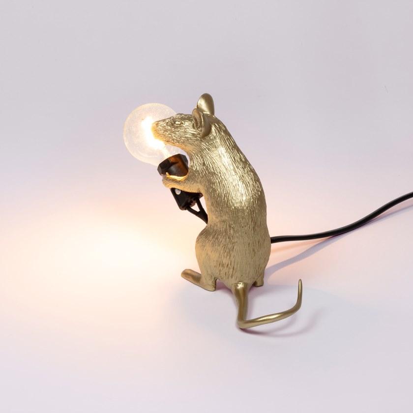 Seletti Светодиодная настольная лампа из смолы Mouse lamp sun-id-1347919 - Вид №7