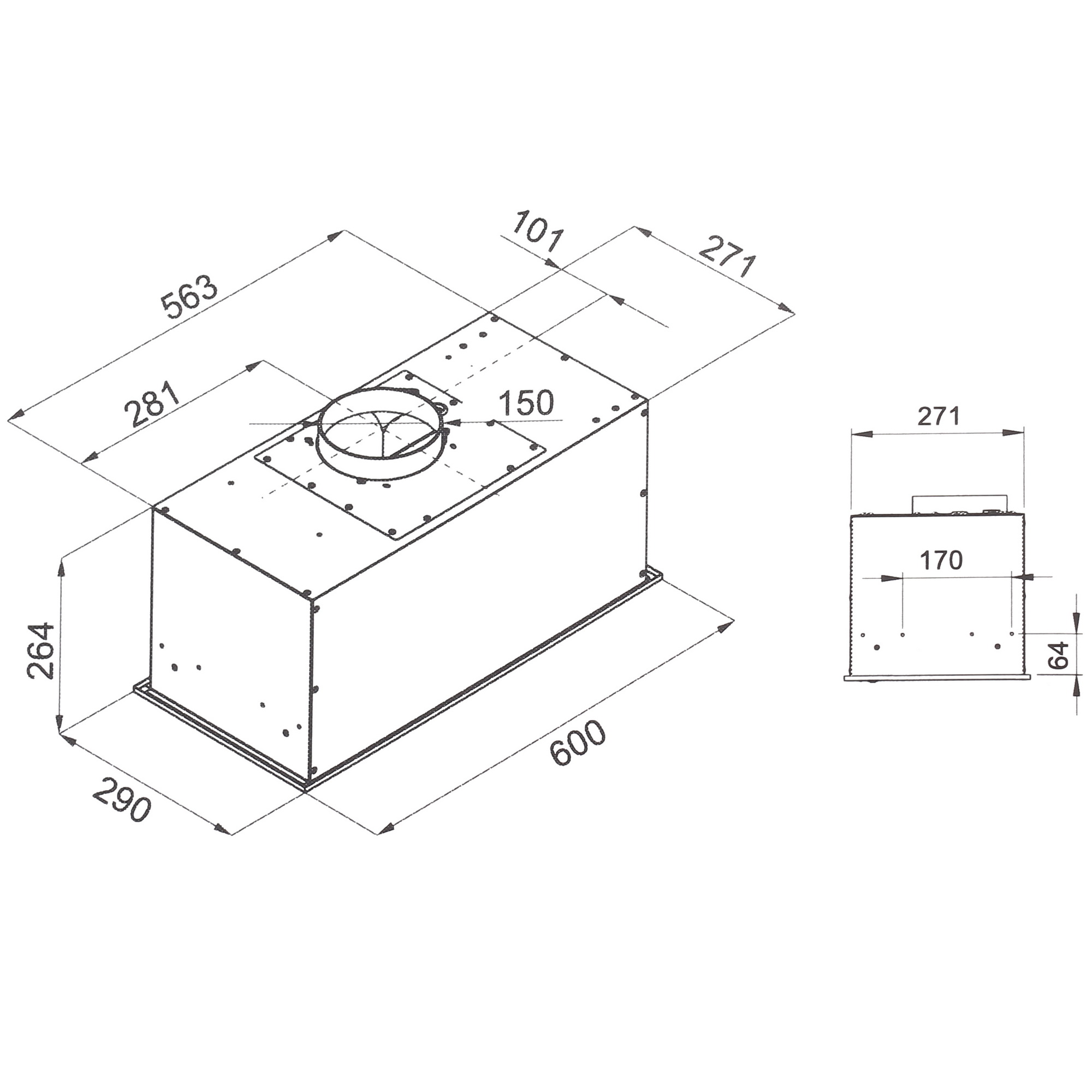 8195218 Вытяжка полновстраиваемая Kuppersberg IBOX 60 W белый/белый STDN-0149244 - Вид №15