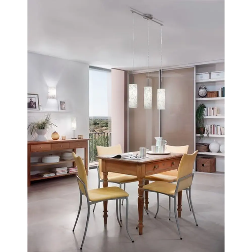 Подвес Amadora 3xE27x60 Вт, металл/стекло, цвет хром/белый 12799489 STLM-2165098 Eglo  - Вид №2