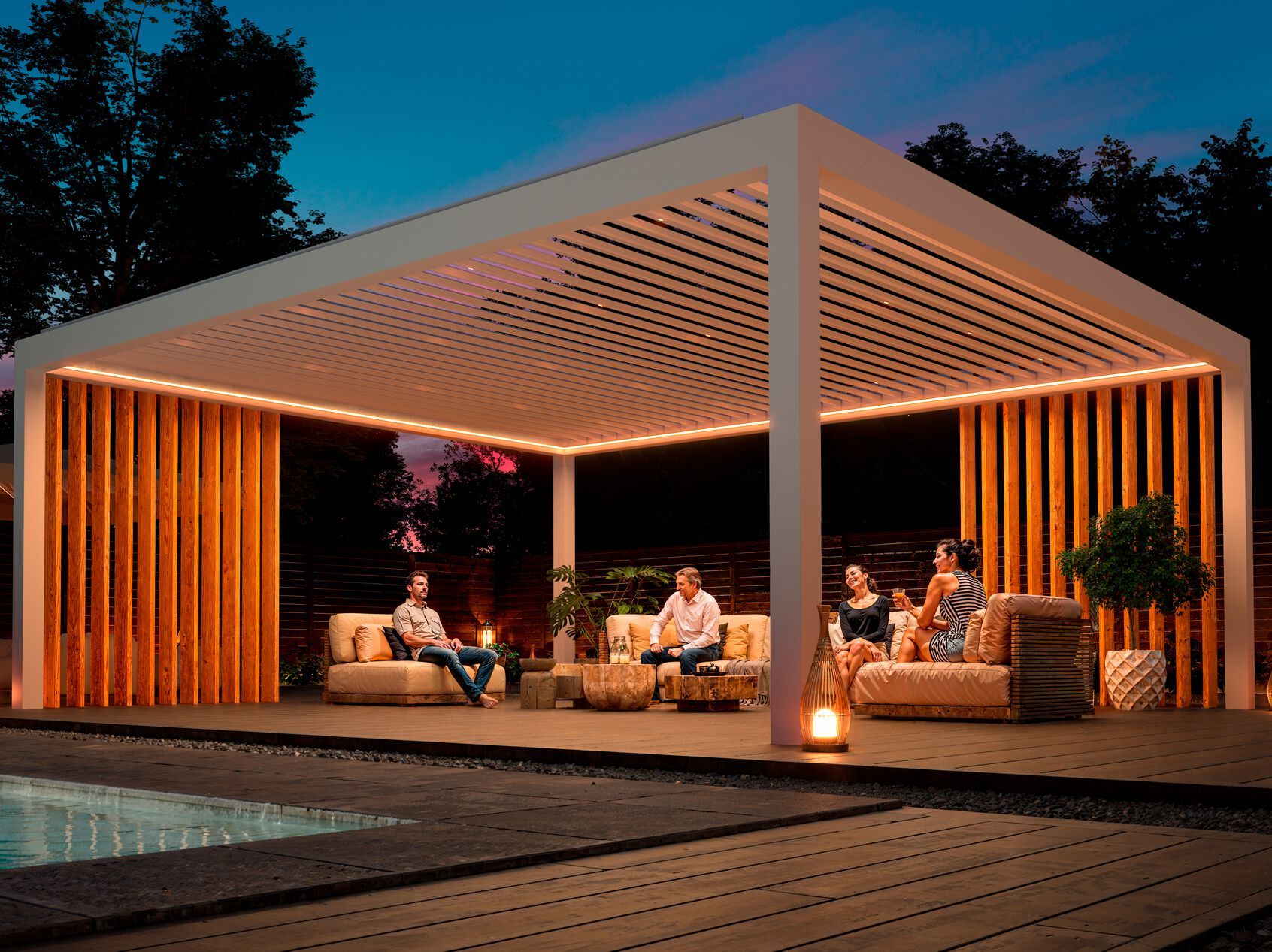 Биоклиматическая беседка с регулируемым освещением Saxun P-230 ARCH-00152703