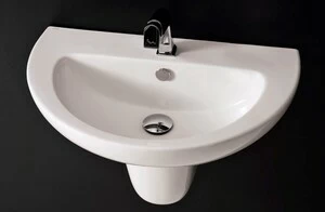 40014 Подвесная раковина настенная овальная Althea Ceramica Contract Fly белая