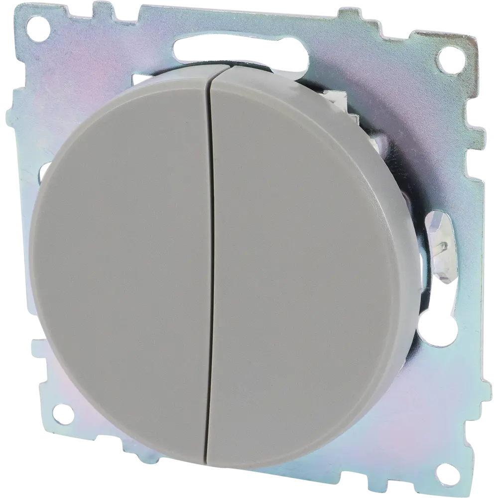 Выключатель встраиваемый Onekey Florence 2 клавиши, цвет серый ONEKEYELECTRO STLM-2014694 - Вид №2