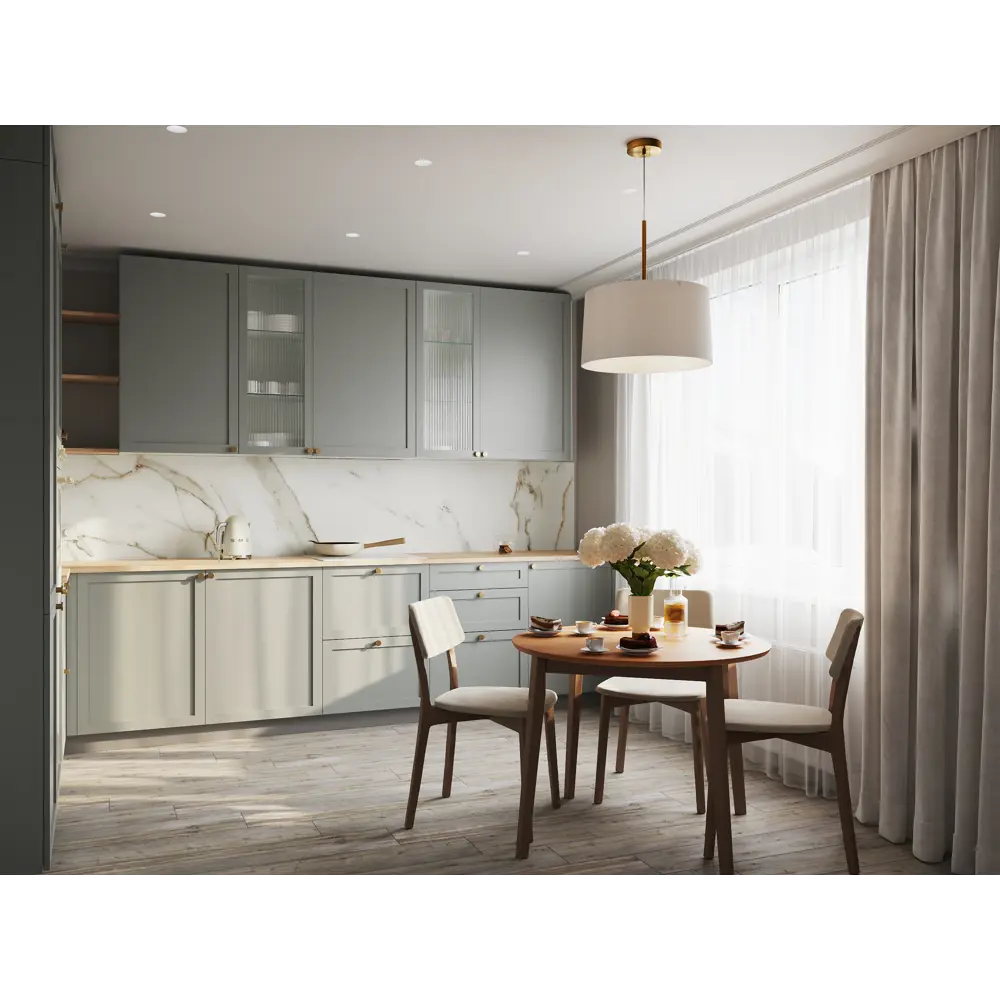 Карниз кухонный Кинель Konsensa серо-зеленый 220 см для элегантного интерьера 89398723 STLM-1578220 - Вид №6