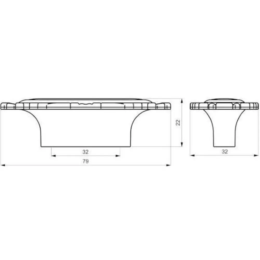 Мебельная ручка-кнопка FM-094 32 мм цвет глянцевый хром/белый 18495355 STLM-2140482 SAGITTARIO  - Вид №2
