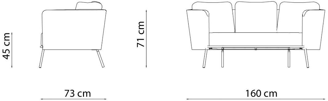 Vermobil 3-х местный тканевый садовый диван Desiree fabric De670 - Вид №3