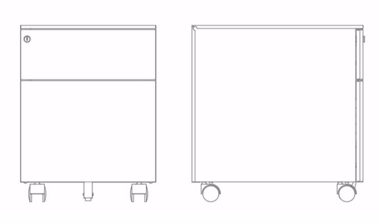 Dieffebi Офисный ящик из металла на колесиках Personal storage 9n1_0612r - Вид №16