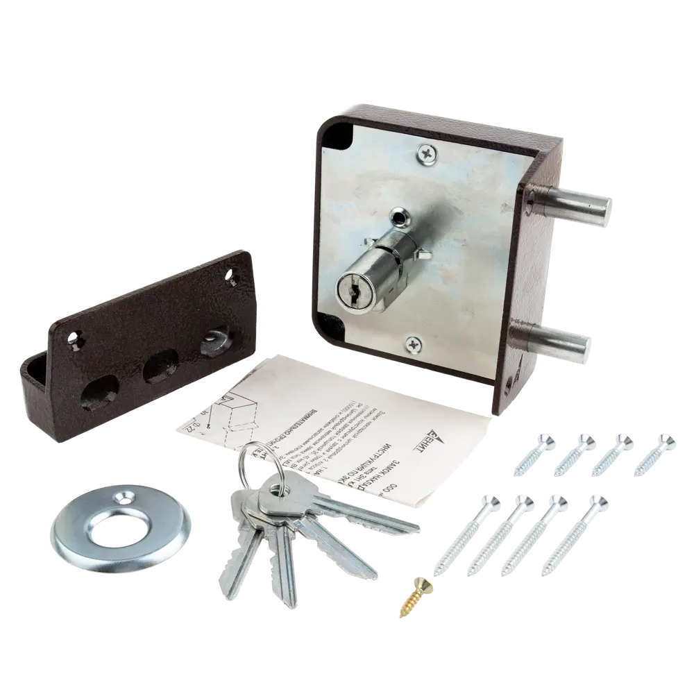 ЗЕНИТ Накладной замок ЗН1-3-2 с цилиндровым механизмом в медном исполнении 85302638 STLM-0061033 - Вид №3