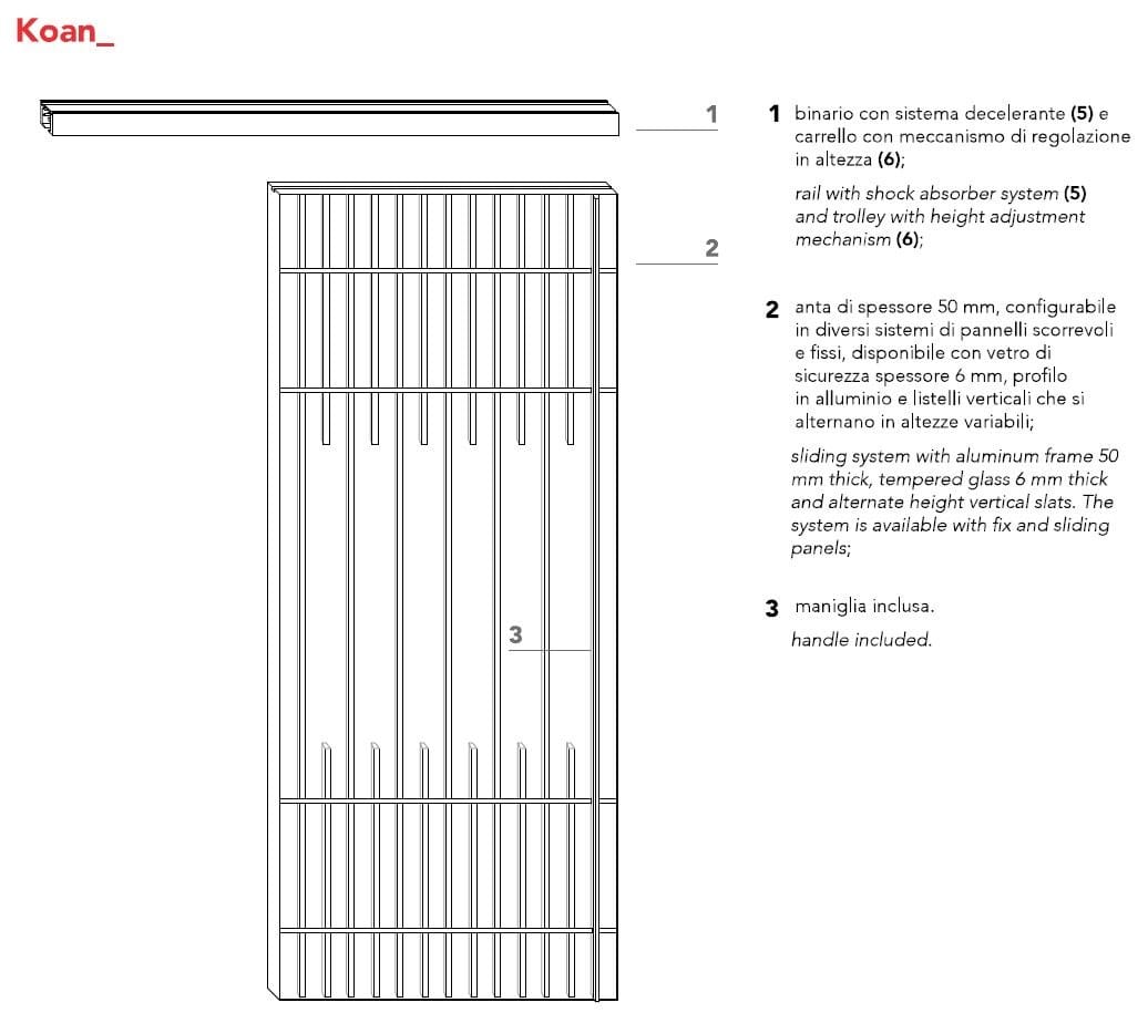 Алюминиевая и стеклянная дверь Lualdi раздвижные и поворотные системы из стекла ARCH-00050345 - Вид №10