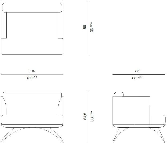 ROSSATO ARREDAMENTI Кресло с мягкой обивкой Home Rhc-19 - Вид №4