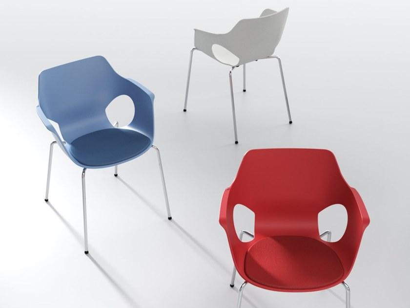 IBEBI Штабелируемый стул из полипропилена со встроенной подушкой Manta sun-id-1382758 - Вид №1