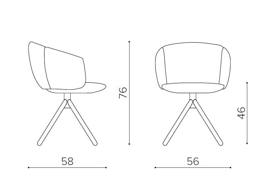 Мягкое вращающееся кресло с подлокотниками True Design Not ARCH-00077536 - Вид №6