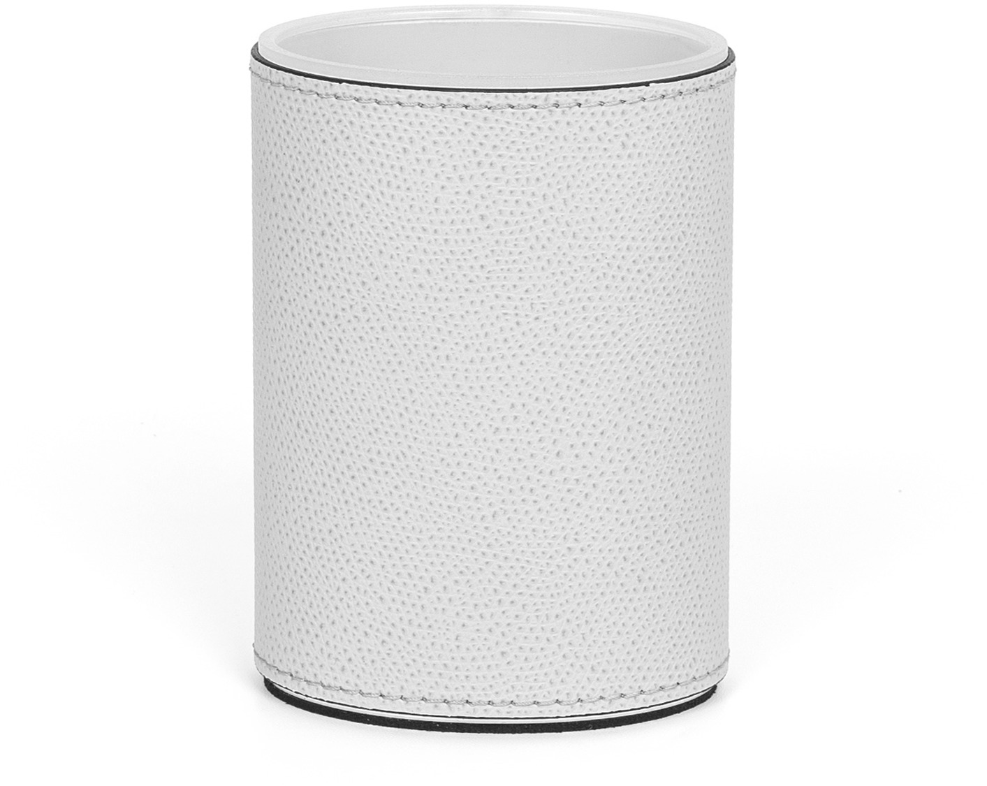 Poseidon Овальный держатель для зубных щеток - Ø 8XH11 см / тканая кожа_темно-серый