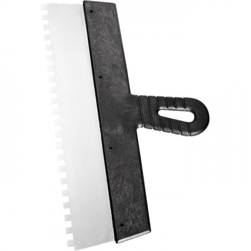 Шпатель зубчатый 350мм зуб 6х6мм с пластмассовой ручкой СИБРТЕХ 12286 - Вид №2