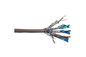 16102320 Кабель S/FTP 4 пары, Кат. 7, серый, 305м в кат., LAN-7SSTP-GY LANMASTER