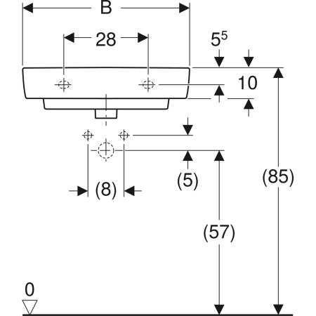 501.717.00.1 Раковина Geberit Renova Compact Geberit  - Вид №3