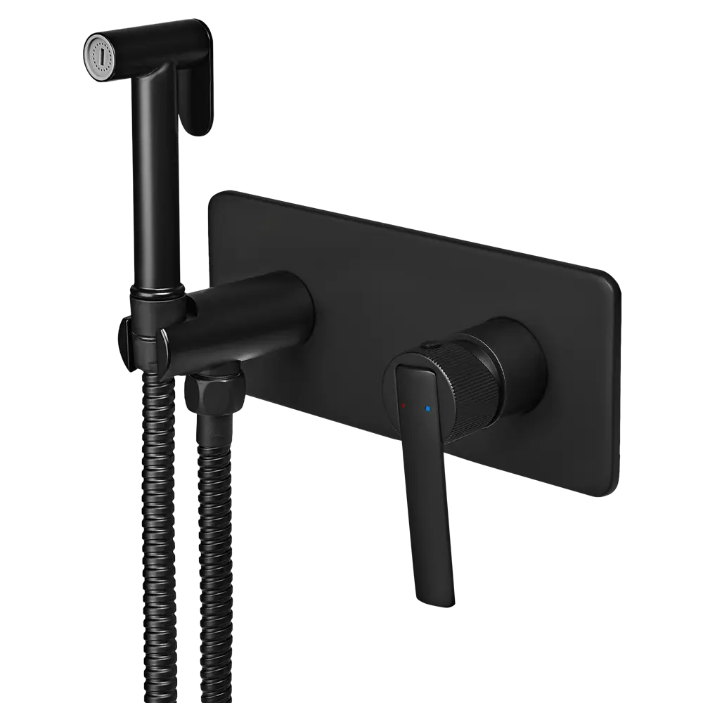 Гигиенический душ KONSENSA Теано набор со смесителем цвет черный матовый STLM-2198633 - Вид №6