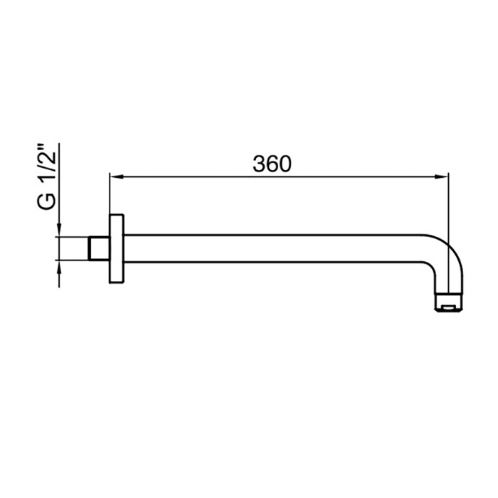 AC1022560 Кронштейн для верхнего душа Webert Comfort - Вид №1