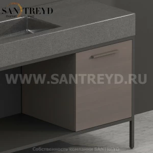 SD4548CF Тумба с открывающейся правой створкой (с 1 стеклянной полкой) Globo