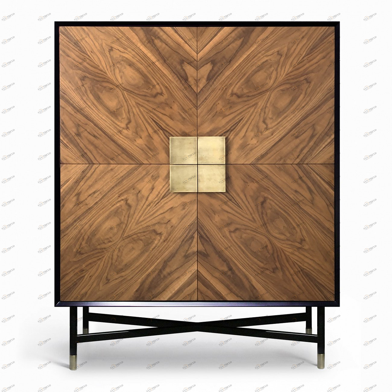 Барный шкаф с 2 дверцами американский орех Impala ACWD IMPALA 00-3981940 Коричневый 