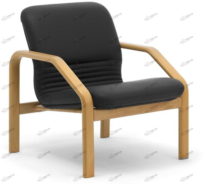 Leyform Кресло из фанеры с подлокотниками и тканью Woodline 3290