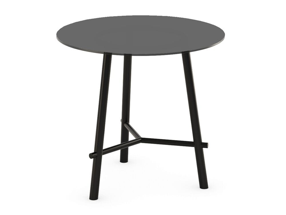 Высокий круглый стальной журнальный столик с столешницей из Fenix-NTM® Infiniti Record Contract ARCH-00126588 - Вид №1