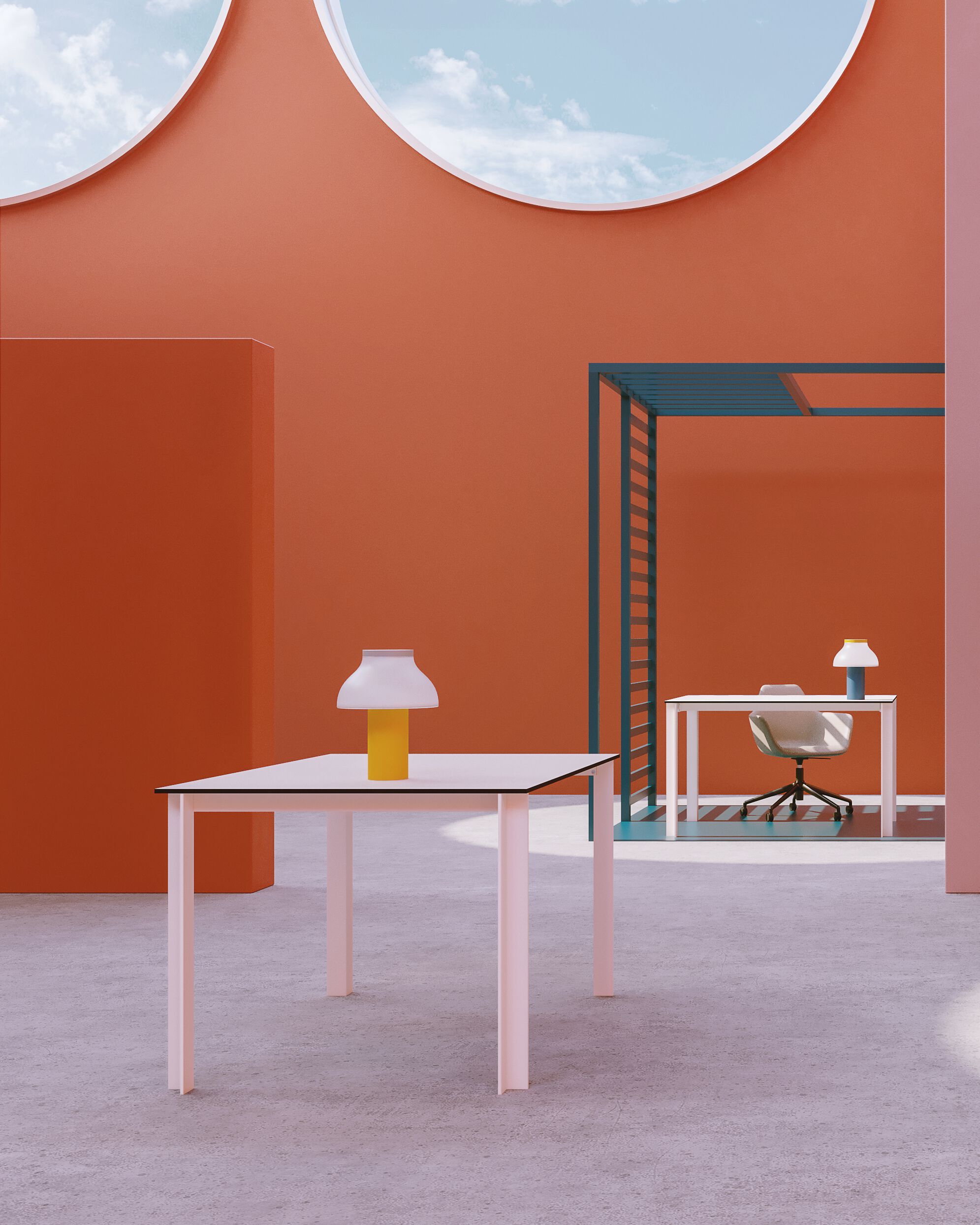 Квадратный стол с алюминиевой рамой ALMA DESIGN RORI ARCH-00067823 - Вид №5