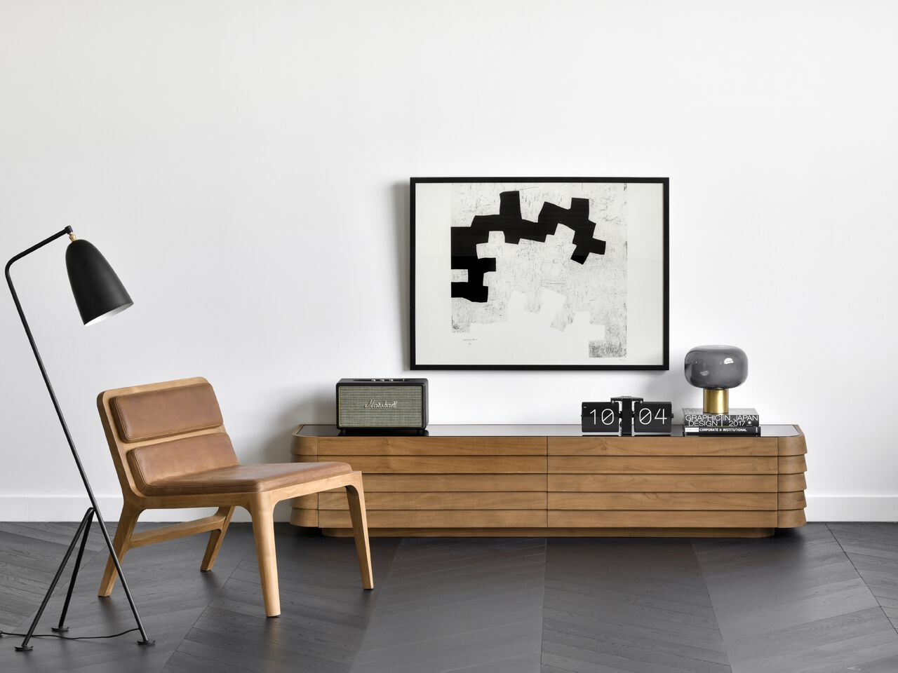 Шкаф для телевизора из массива дерева и стекла Air Division ARCH-00091678 - Вид №4