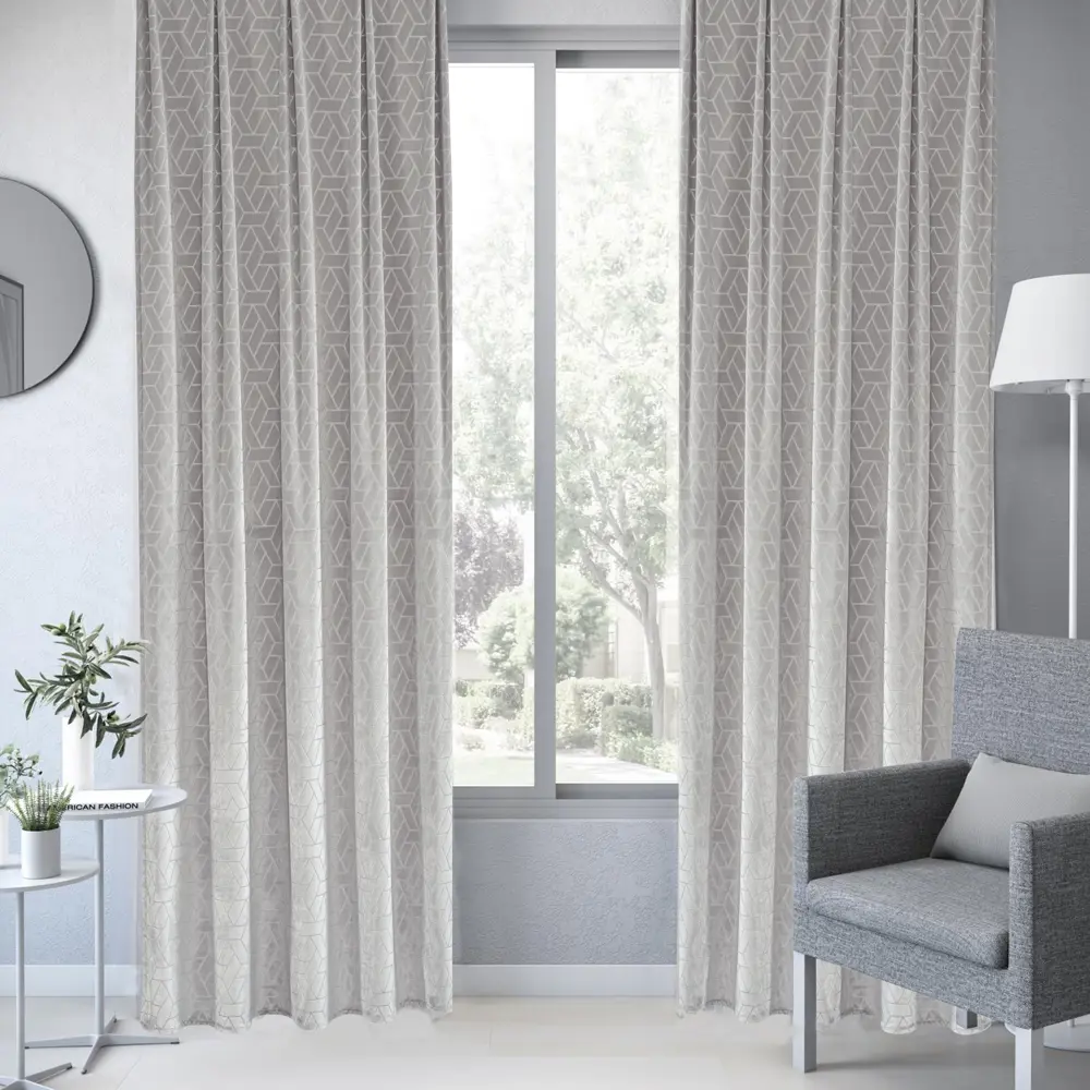 Штора на ленте Inspire Mongo 140x260 см цвет серый 83562125 STLM-2196871  - Вид №5