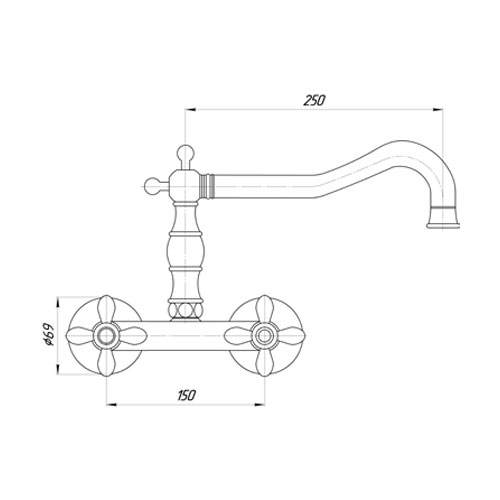 Смеситель MIGLIORE Princeton Plus ML.CUC-8052.BR для кухни - бронза  - Вид №1