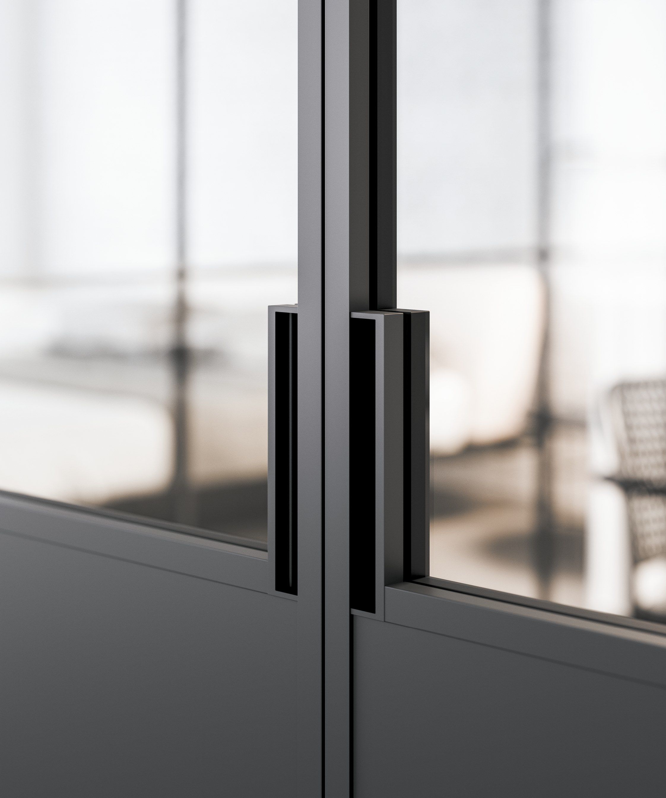 Раздвижные стеклянные и алюминиевые двери ADL мастерская ARCH-00005544 - Вид №2