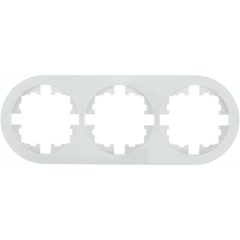 Рамка Lezard Vesna для розеток и выключателей - 3 поста, белая 89424698 STLM-1566434